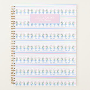 Grandmillennial Preppy Floral Watercolor Plane Planer