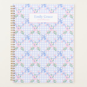 Grandmillennial Preppy Floral Watercolor Plane Planer