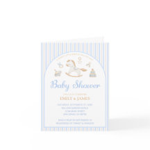 Grandmillennial Schaukelpferd Baby Boy Babyparty-E