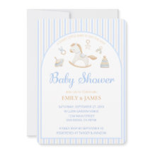 Grandmillennial Schaukelpferd Baby Boy Shower-Einl