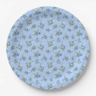 Grandmillennial Something Blue Hochzeitspapierplat Pappteller