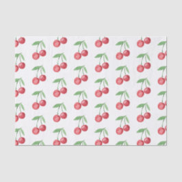 Grandmillennial Watercolor Cherries Seidenpapier