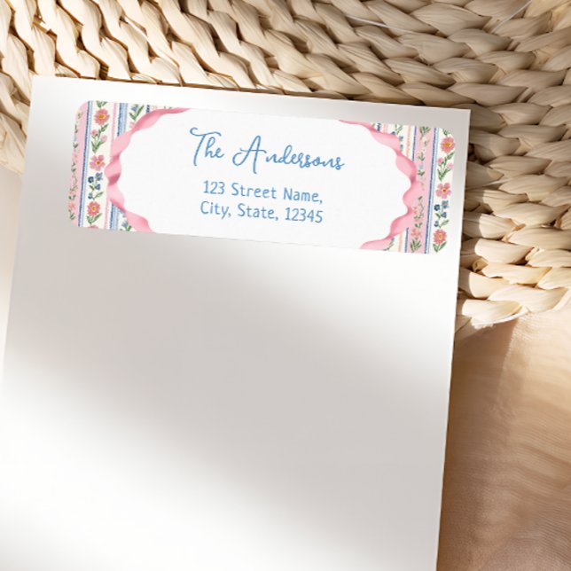 Grandmillennial Wildflower Return Address Label (Von Creator hochgeladen)