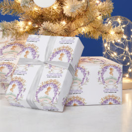 Grandmillennial Wisteria Baby Shower  Geschenkpapier