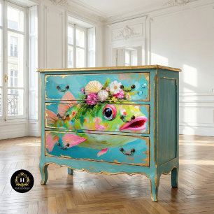 Grandmillennialer Küstlicher Fisch Kommerzieller D Seidenpapier