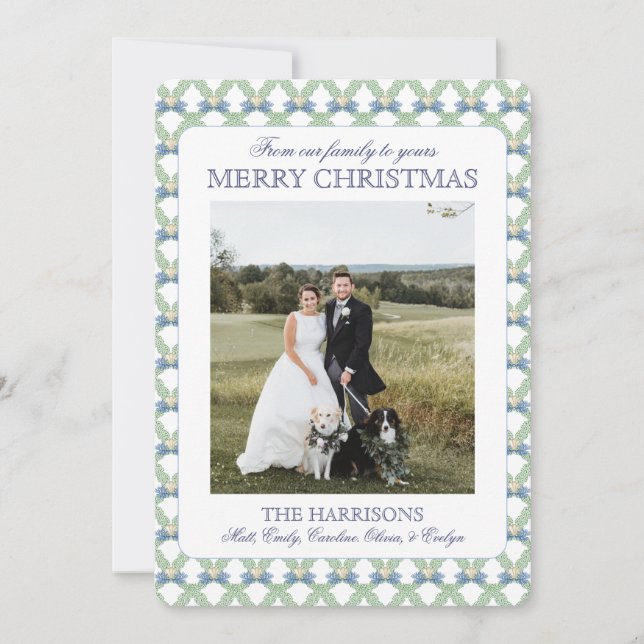 Grandmillennialer Weihnachtsweihnachtskalender Fot Feiertagskarte (Vorderseite)