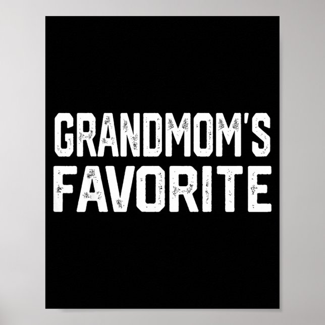 Grandmom’s Favorite Funny Grandparent Granhild Vin Poster (Vorne)