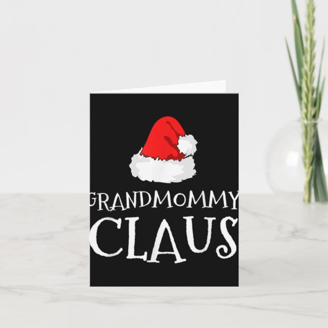 Grandmommy Claus Christmas Santa S Pajama Family M Karte (Vorderseite)