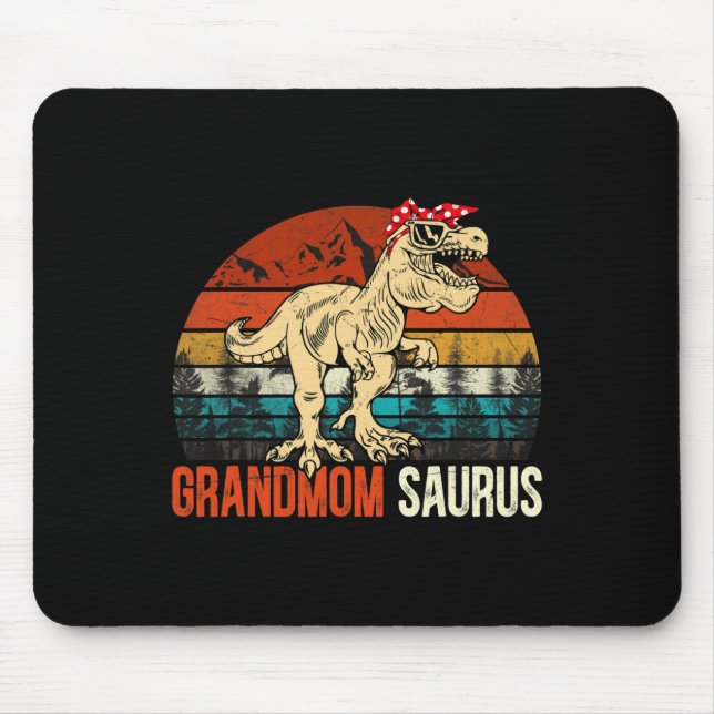 Grandmomsaurus T Rex Dinosaur Oma Saurus Matc Mousepad (Vorne)