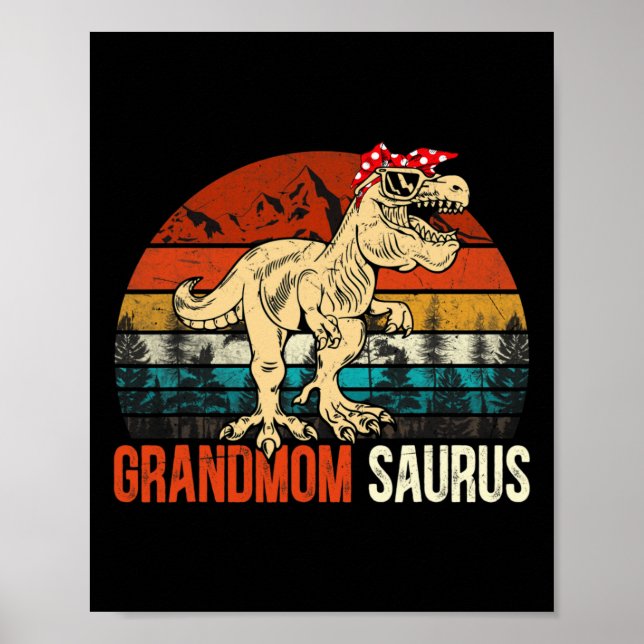 Grandmomsaurus T Rex Dinosaur Oma Saurus Matc Poster (Vorne)