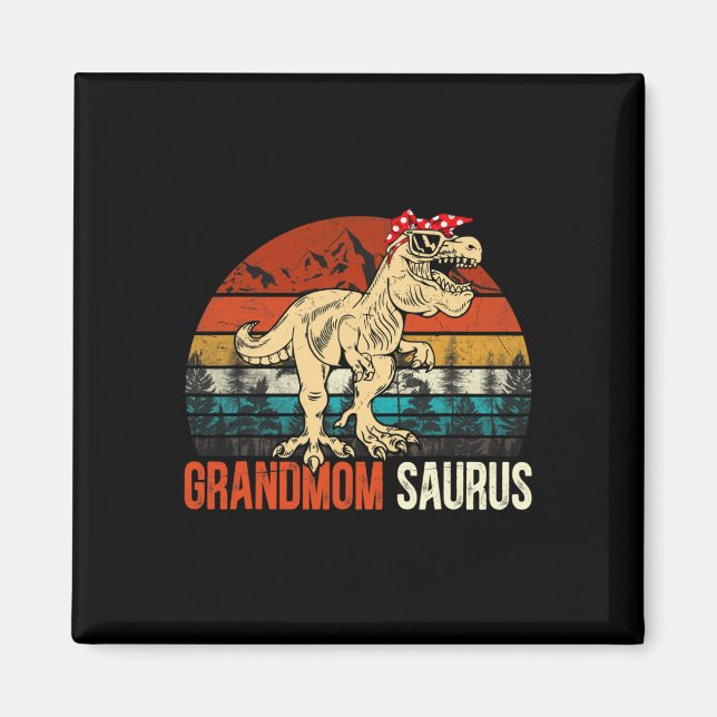 Grandmomsaurus T Rex Dinosaur Oma Saurus Übereinst Magnet (Vorne)
