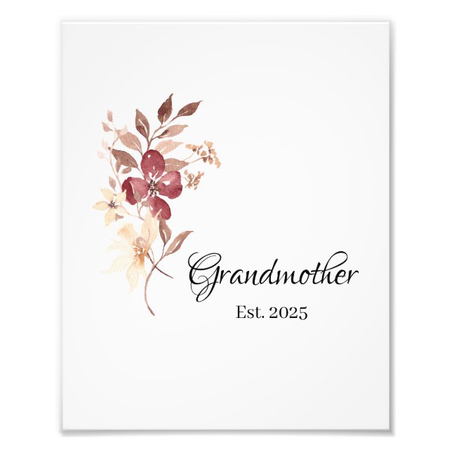 Grandmother Est. Year  Fotodruck (Vorne)