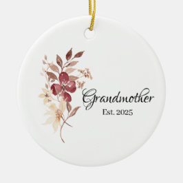 Grandmother Est. Year Keramik Ornament