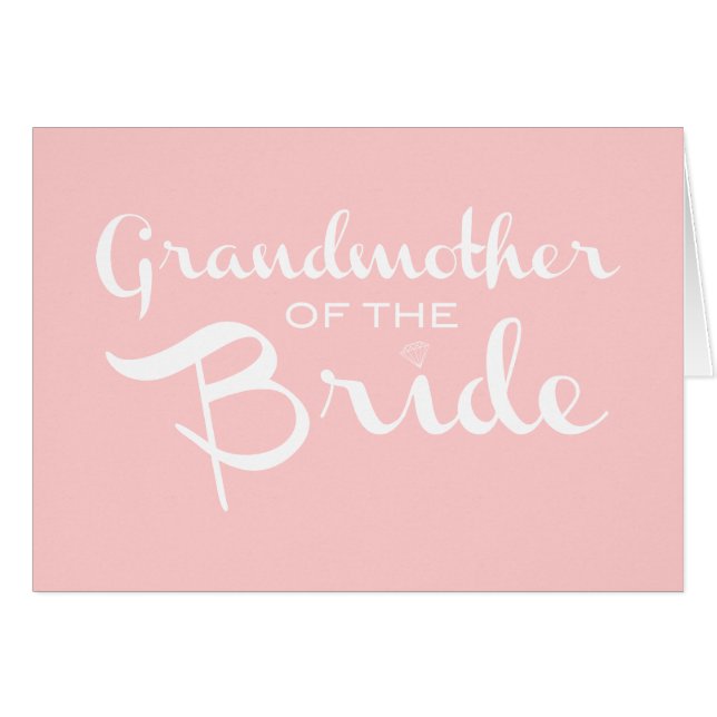 Grandmother of Bride White on Pink (Vorderseite (Horizontal))