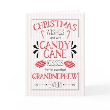 Grandnephew Candy Cane Kisses Weihnachtswünsche