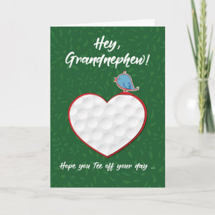 Grandnephew Golf Sportherz Valentine Preteen Karte