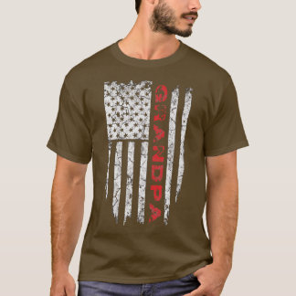 Grandpa American Flag Fathers Day Geschenke T-Shirt