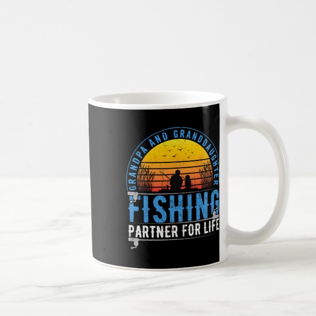 Grandpa And Granddaughter Fishing Buddies For Life Kaffeetasse (Rechts)