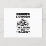 Grandpa And Grandson The Legend And Legacy Gift Ankündigungspostkarte<br><div class="desc">Grandpa And Grandson The Legend And Legacy Gift</div>