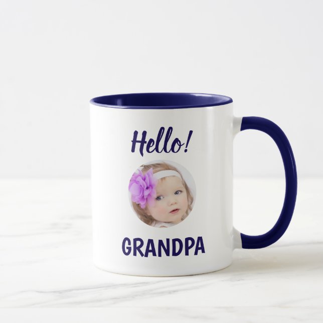 Grandpa Baby Foto Tasse (Rechts)