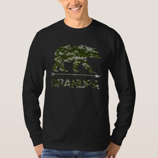Grandpa Bear Camouflauge Father s Day T-Shirt (Vorderseite)