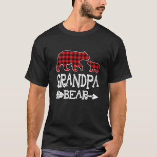 Grandpa Bear Christmas Pajama Red Pläd Buffalo T-Shirt
