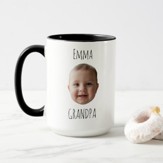 Grandpa Birthday Gift – Custom Baby Face Mug Tasse