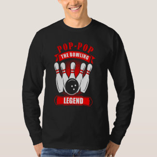 Grandpa Bowler 1 Button POP POP Legend Bowling T-Shirt