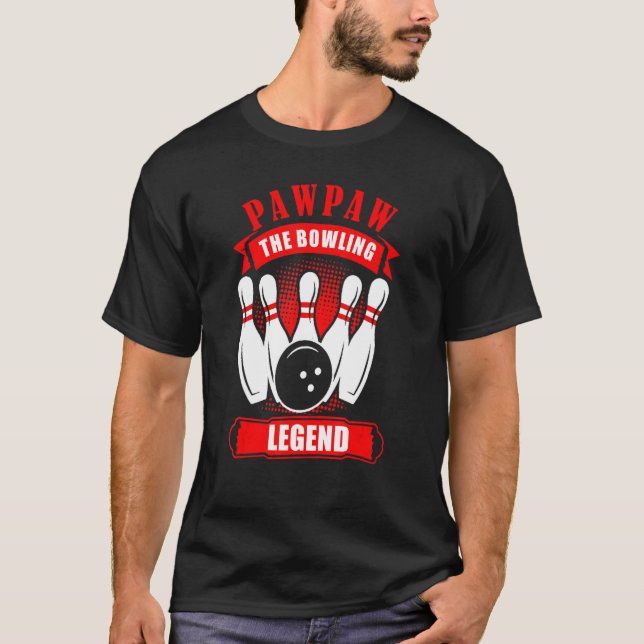 Grandpa Bowler Ten Pin PAWPAW Legend Bowling T-Shirt (Vorderseite)