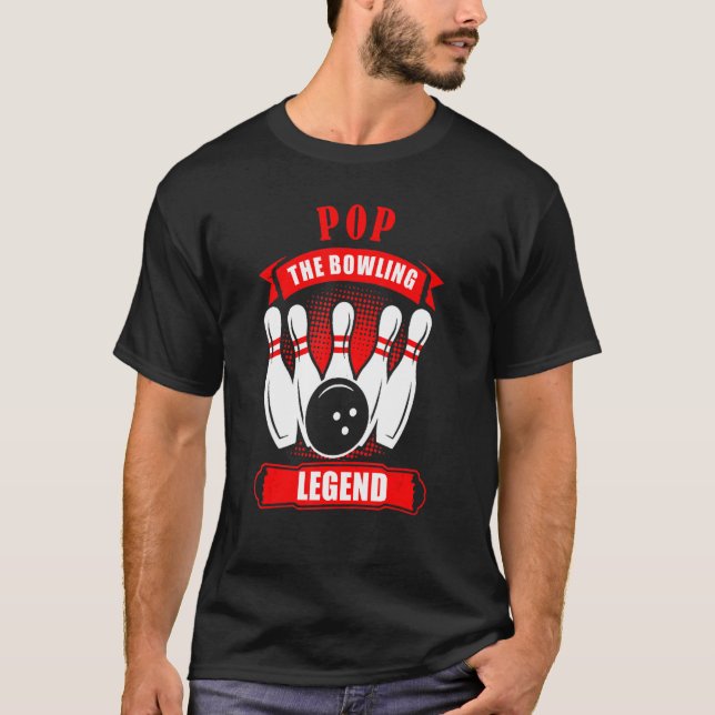 Grandpa Bowler Ten Pin POP Legend Bowling T-Shirt (Vorderseite)
