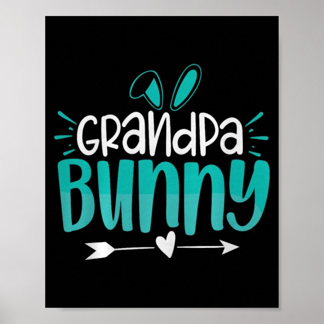 Grandpa Bunny Premium Tri-blend  Poster (Vorne)