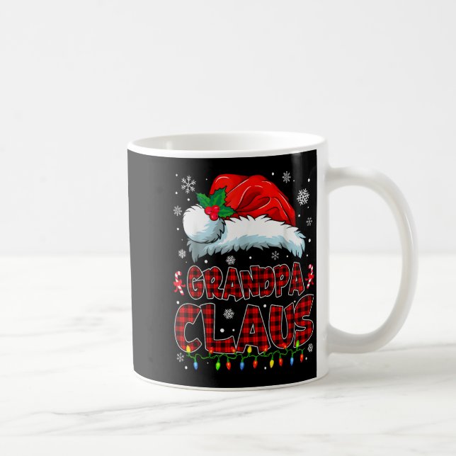 Grandpa Claus Christmas Lights Pajama Family Group Kaffeetasse (Rechts)