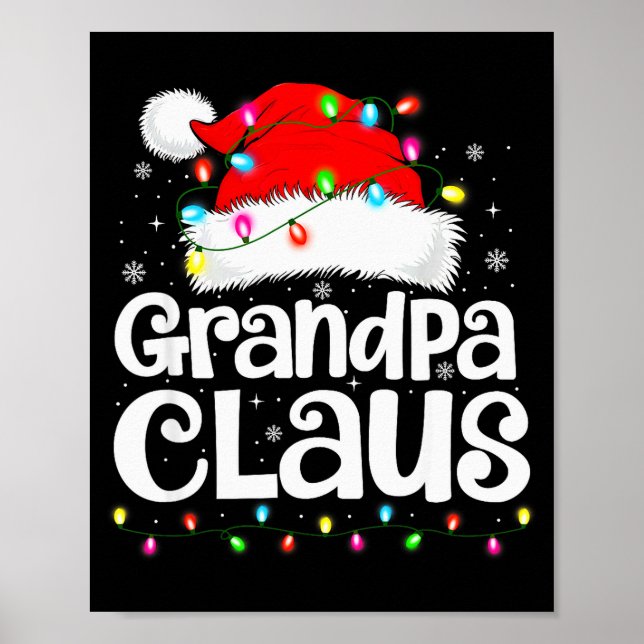 Grandpa Claus Matching Family Christmas Funny Xmas Poster (Vorne)