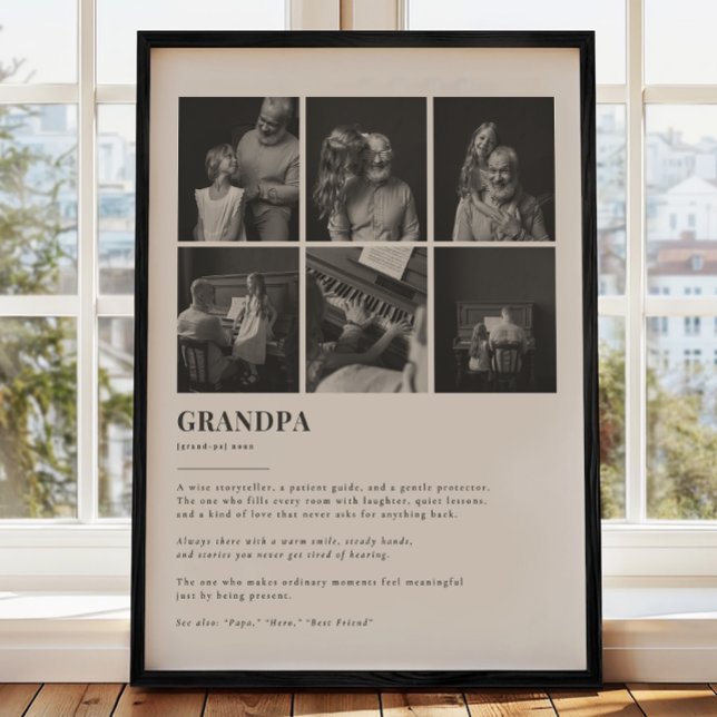Grandpa Definition Custom 6 Photo Collage Poster (Von Creator hochgeladen)