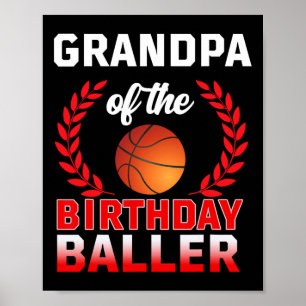 GRANDPA der Baller Basketball-Themenleiste am Gebu Poster