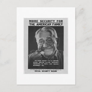 Grandpa der sozialen Sicherheit, 1930er Jahre - ma Postkarte