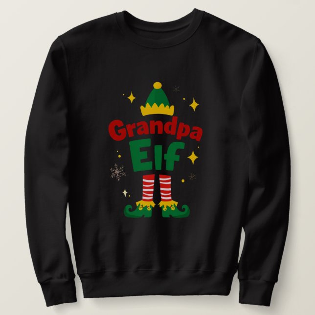Grandpa Elf Holiday Matching Family Top (Design vorne)
