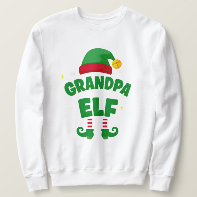 Grandpa Elf Holiday Matching Family Top (Design vorne)