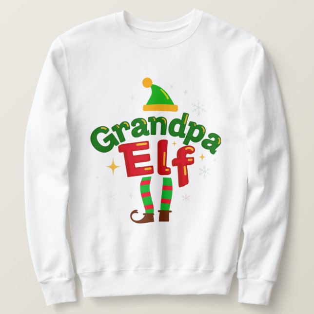 Grandpa Elf Holiday Matching Family Top (Design vorne)