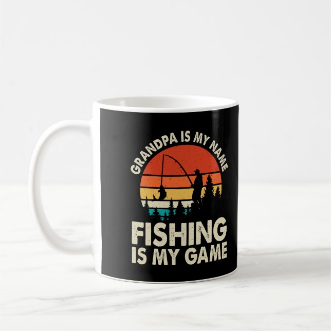 Grandpa Fishing-Shirt - Retro-Geschenk für die Vin Kaffeetasse (Links)