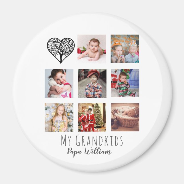 GRANDPA FOTO COLLAGE GIFT PROUD GRANDAD MAGNET (Vorne)