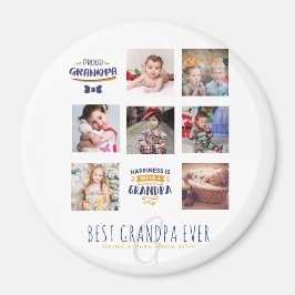 GRANDPA FOTO COLLAGE GIFT Proud Papa Pops Grampen Magnet