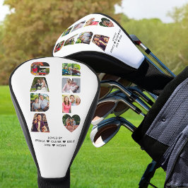 GRANDPA Foto Collage Letter Cutout Golf Headcover