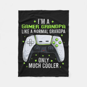 Grandpa Gaming Gaming Shirt Funny Video Game Gamer Fleecedecke
