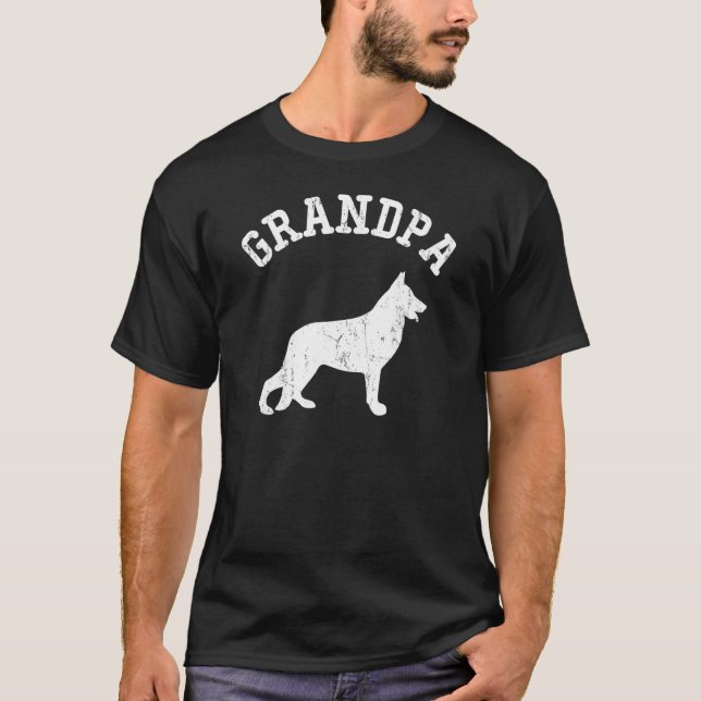 Grandpa German Shepherd T-Shirt (Vorderseite)