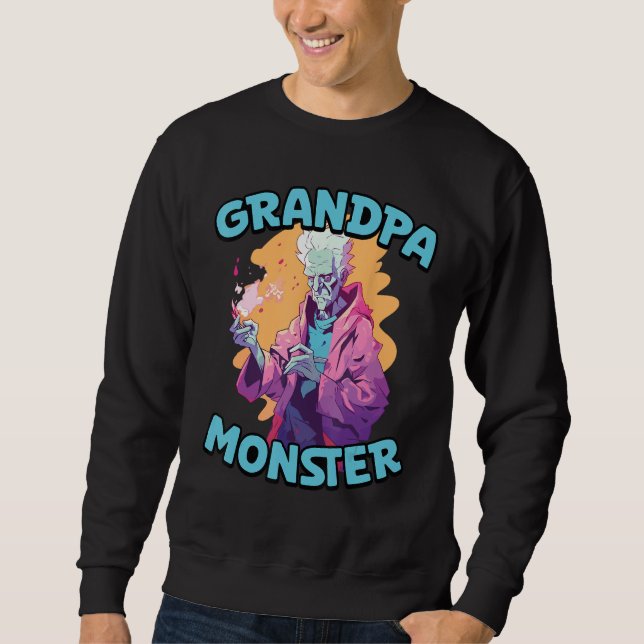 Grandpa Halloween Costume Spooky Grandfather Trick Sweatshirt (Vorderseite)