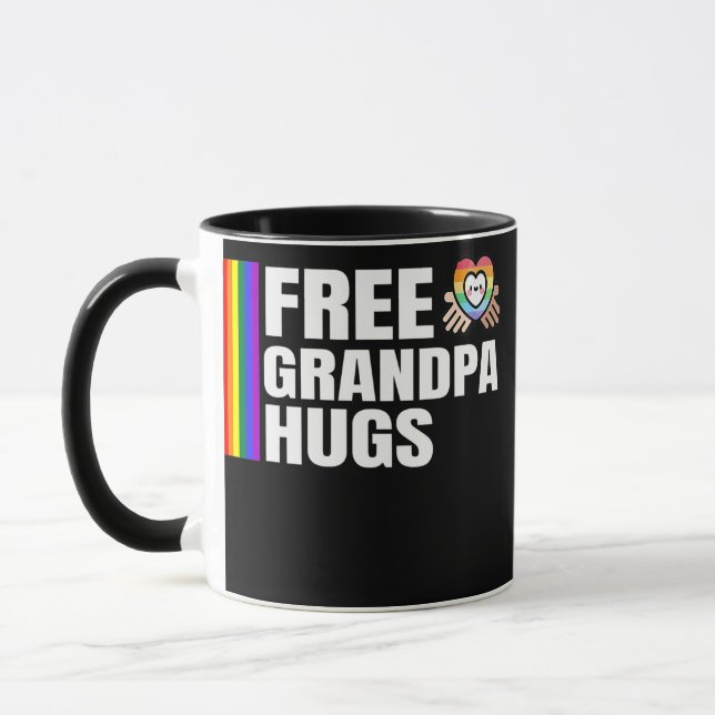 Grandpa Hugs Gay Pride Monat Ally LGBTQ Tasse (Links)