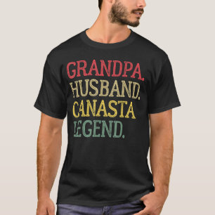 Grandpa Husband Canasta Legend Vintag Canasta Gam T-Shirt
