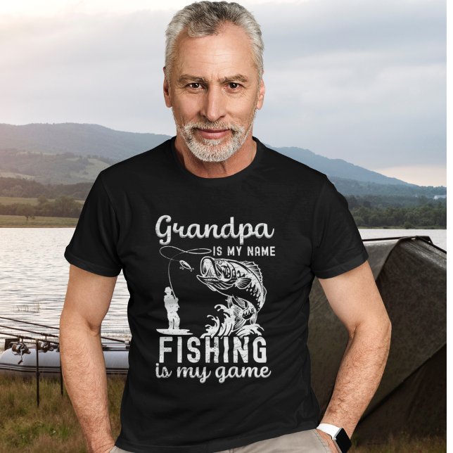 Grandpa is my Name Fishing is my name, Fun Fishing T-Shirt (Von Creator hochgeladen)