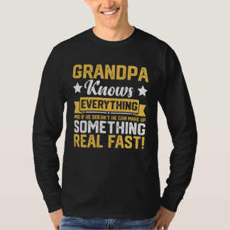Grandpa Knows Everything 60th  Father s Day T-Shirt